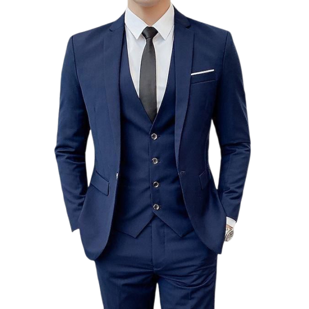 Kit Terno Masculino Completo De Luxo - Paletó+calça+colete+gravata em Oferta na Shopee