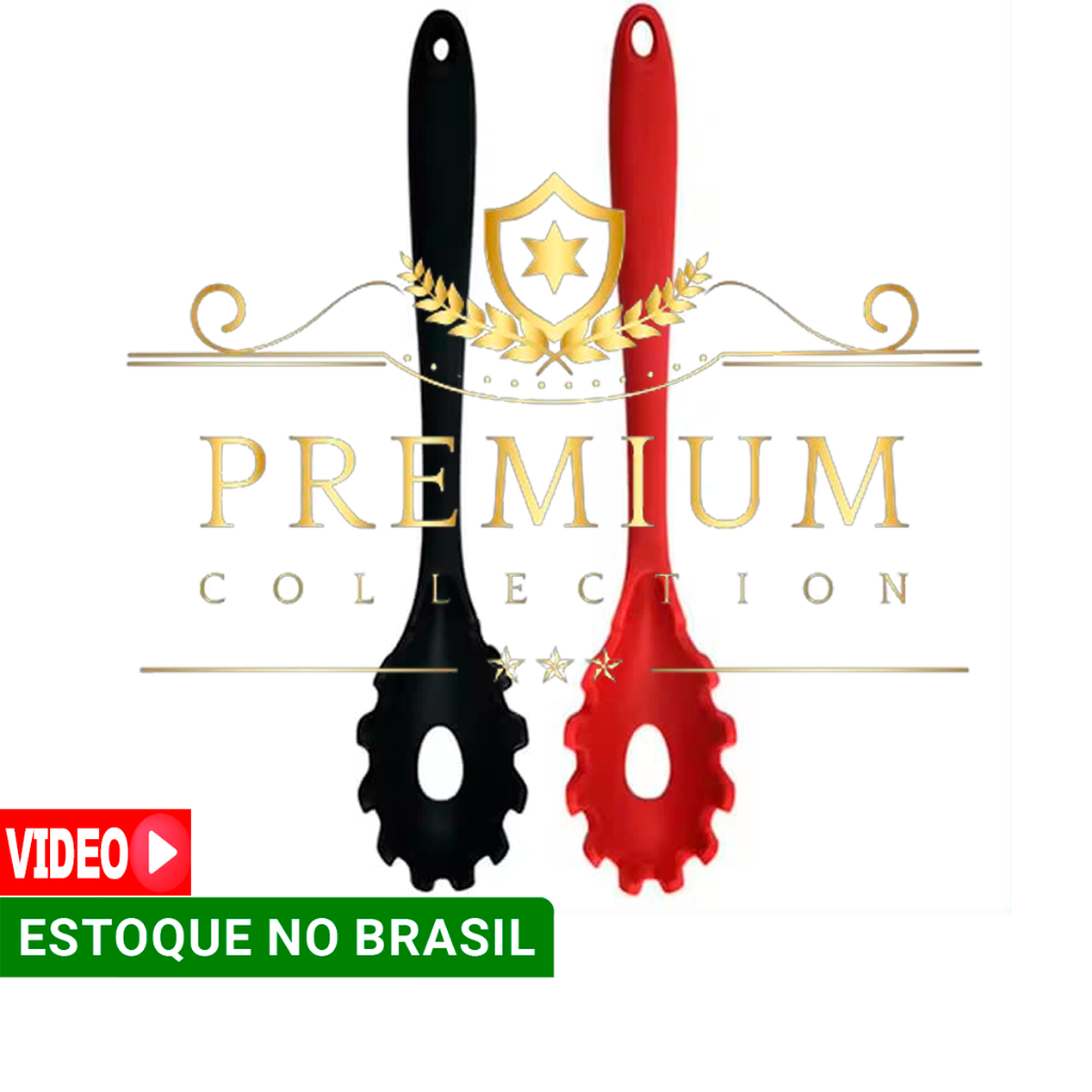 Pegador de massa silicone monte seu jogo Para Massa/Macarrão Grande preta ou vermelha Linha Premium