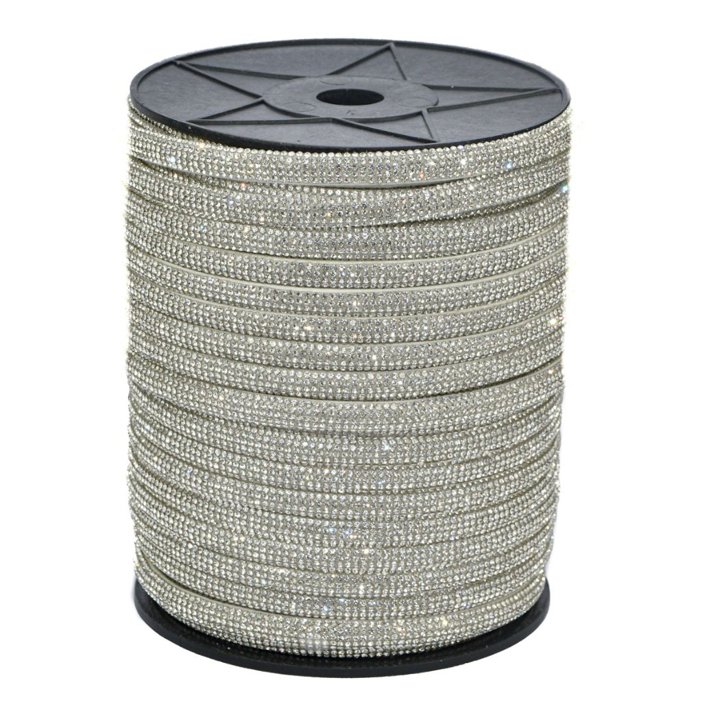 tira meia cana strass cristal 8mm-VALOR POR METRO