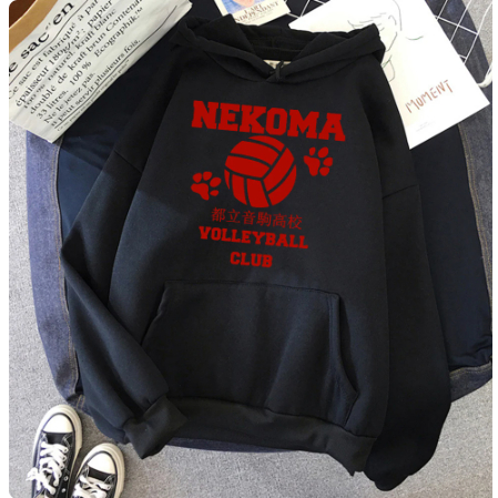 Blusa Moletom Canguru Frio Anime Do Clube De Voleibol Haikyuu Unissex em Oferta na Shopee