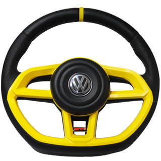 Volante Esportivo Gti Amarelo Para Fusca Brasília Variant Estria Fina 1977 78 79 80 81 82 83 Santana em Oferta na Shopee