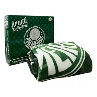 Cobertor Jolitex Casal Raschel Toque Macio Palmeiras Cor Verde -Maravilhoso