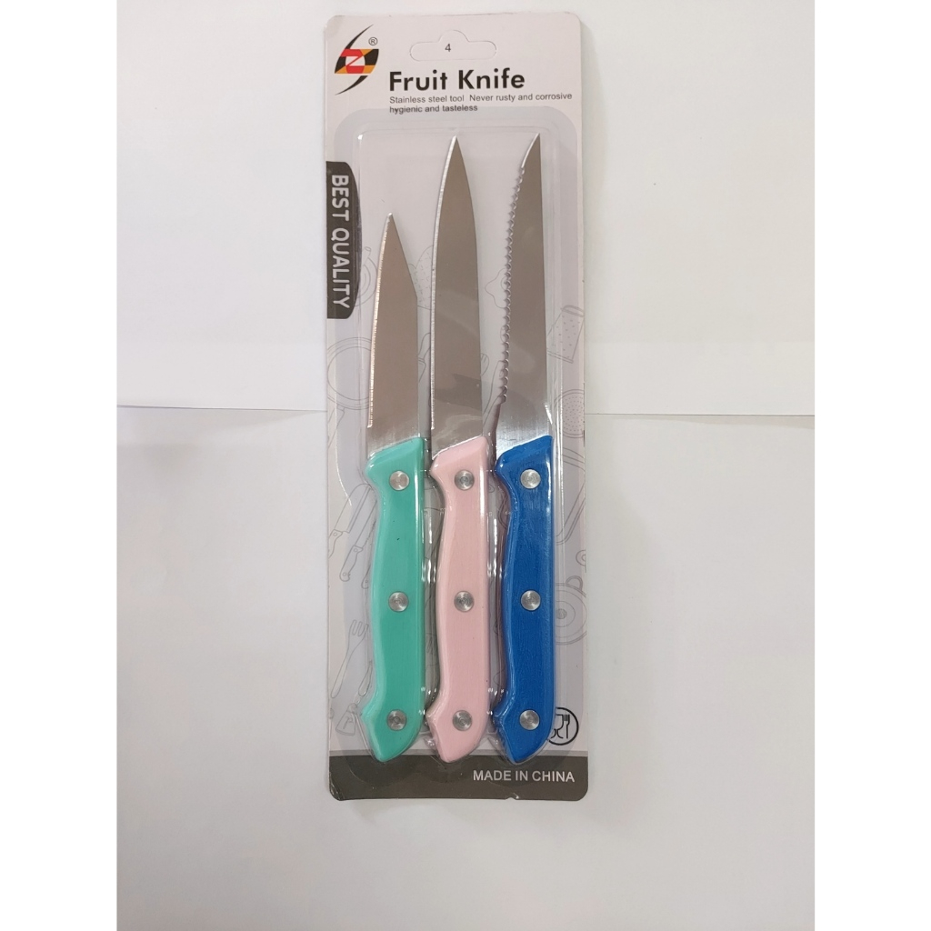 KIT FACAS C/3 UN DE CORTE 21CM EM 3940