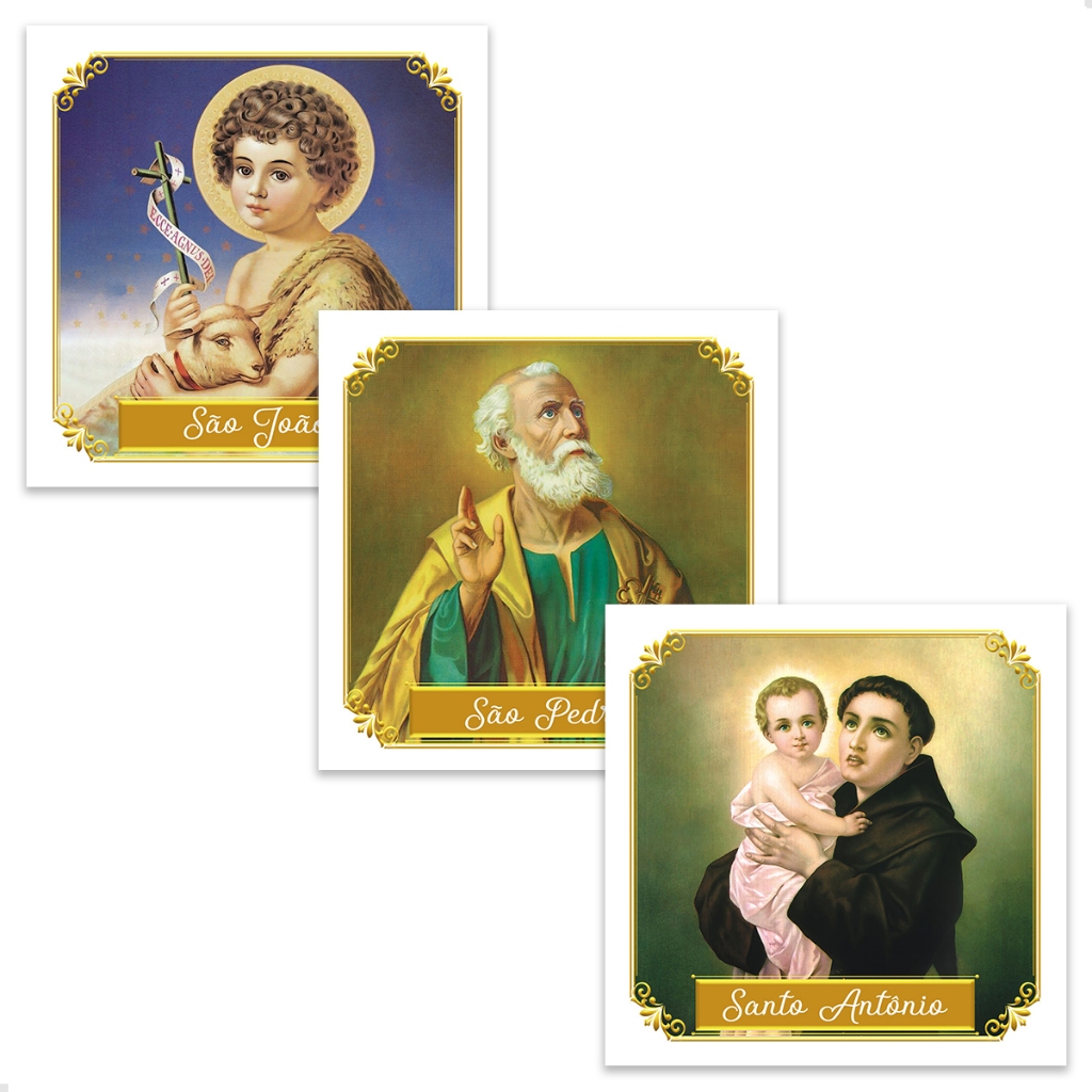 3 Bandeiras Junina São João São Pedro Santo Antônio Tecido