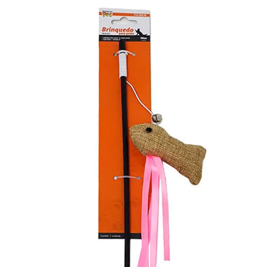 Detalhes do Brinquedo Varinha De Pesca Para Gato Interativos Pet