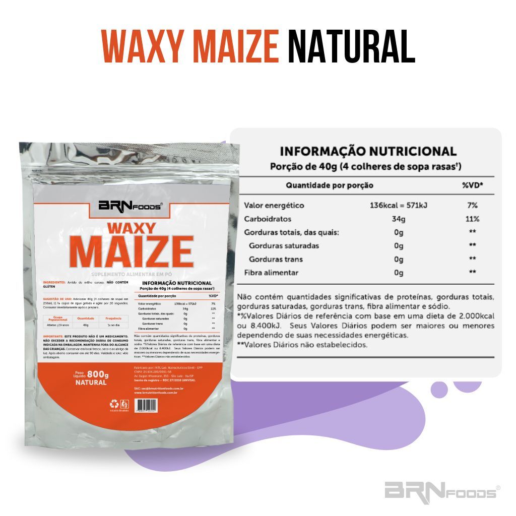 Detalhes do Kit 2x Blend Standard 900g + BCAA 100g + Premium Creatina 100g + Maize 800g + Coque - BRN FOODS