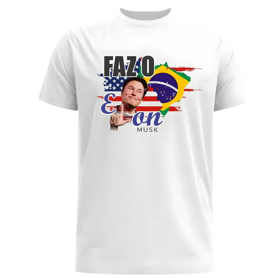 Camiseta Faz O Elon Musk Camisa Faz O L Musk Space X Twitter Blusa em 100% Algodão Costura Reforçada