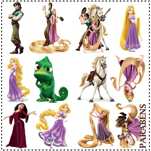 Os Enrolados 10 Displays De Festa De 20cm Totens em Oferta na Shopee