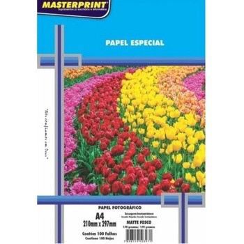 Kit 200 Folhas Papel fotográfico Matte Fosco 170g A4 Masterprint em Oferta na Shopee