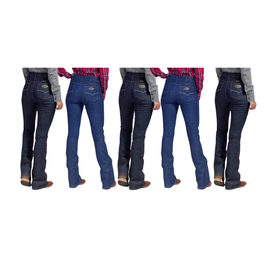Kit com 5 Calças Feminina Country Flare Lycra Ref: 1228