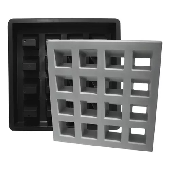 Molde Cobogó Veneziana 16 Furos 39x39x7 Antichuva em Oferta na Shopee