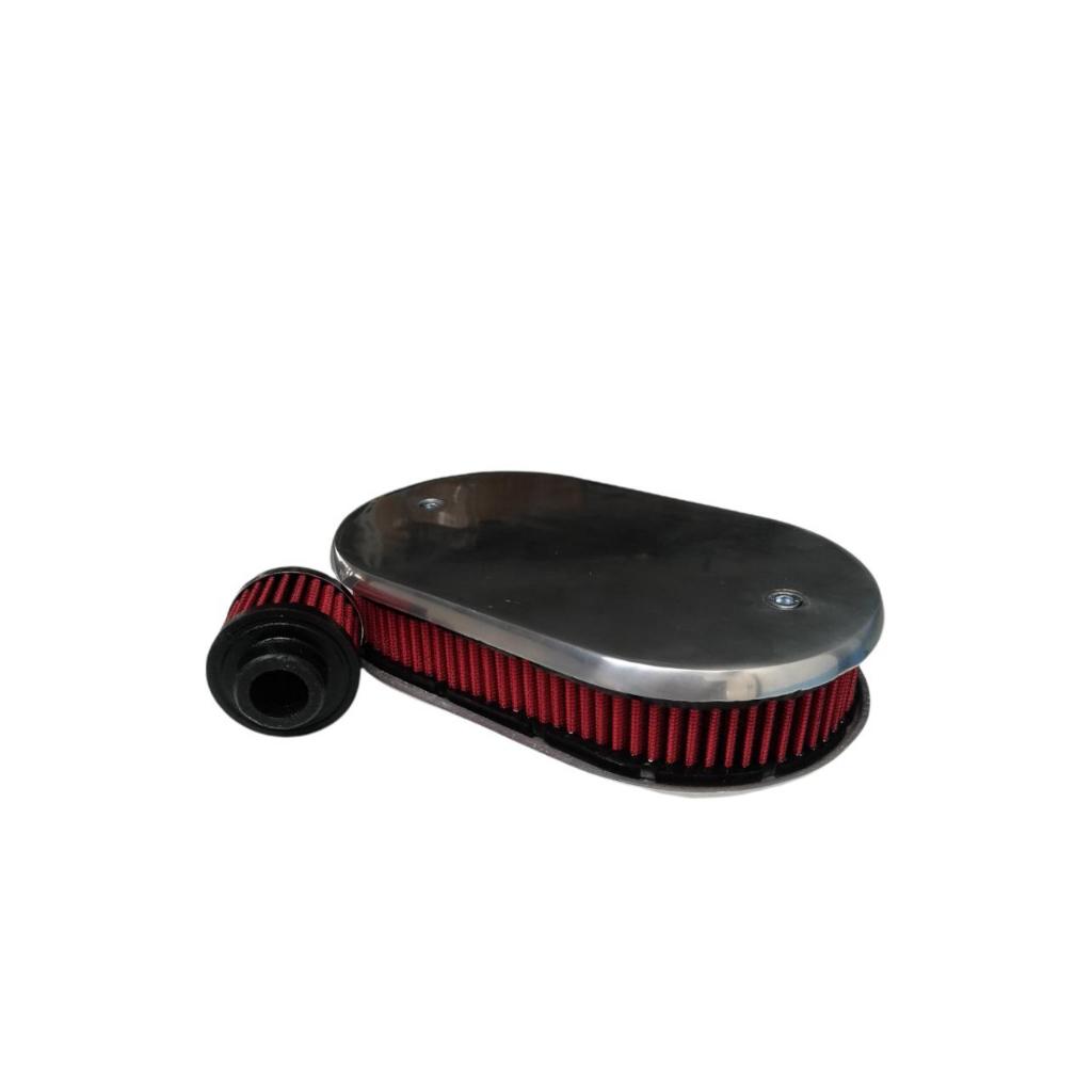 Filtro De Ar Esportivo Mini Progressivo Carburador + Respiro