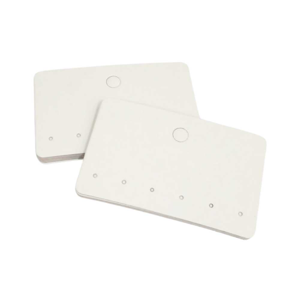 100 Und Cartelas Para Brincos 3 Pares Branco Argola em Oferta na Shopee