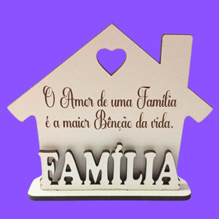 20 lembrancinhas Dia da Família Personalizada Lembrança Dia Da Família Na Escola MDF Branco