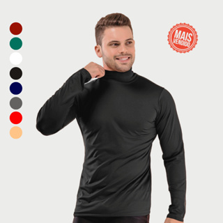 Camisa Gola Alta Modelo Premium Proteção Solar 50+ Camiseta Térmica Estilo em Oferta na Shopee