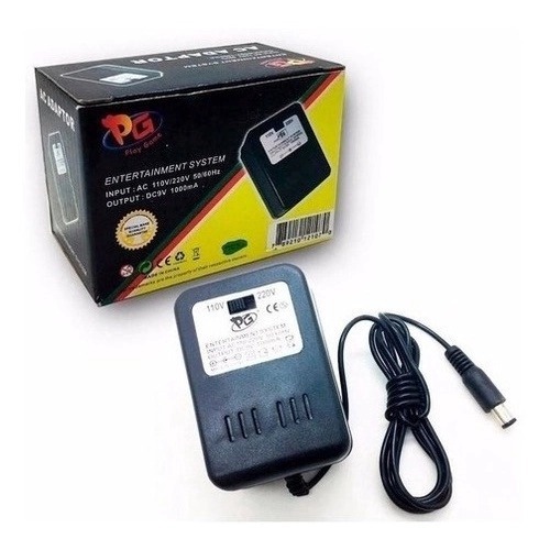 Fonte De Energia Pg 9v Snes Super Nintendo Bivolt