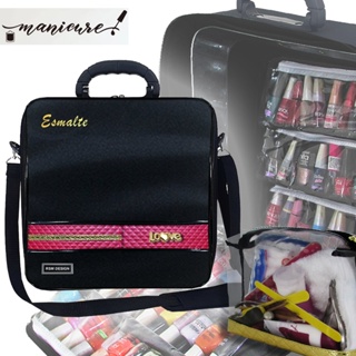 Maleta  Bolsa P/ Manicure Capacidade Para organizar 100 Esmaltes Bolsa Rsm Design Original em Oferta na Shopee