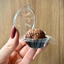 Porta Brigadeiro de Plástico Blíster Unitário - 100 unidades - Rizzo Embalagens