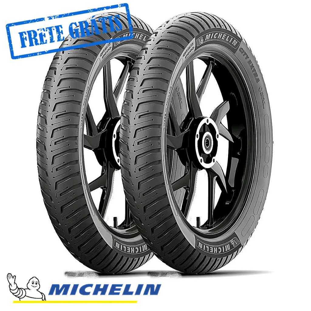 Par Pneu Michelin S/c Titan 150 160 Fan Fazer 80/100 + 90/90-18 — imagem 2 de 2