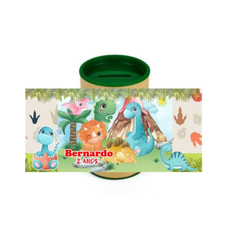 10 Cofrinhos Personalizados Festa Dino Baby em Oferta na Shopee