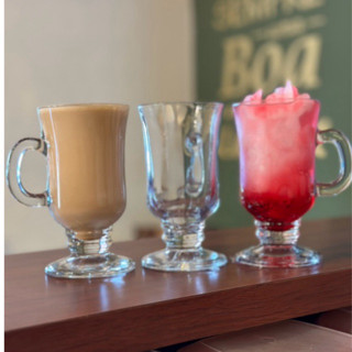 Jogo 3 Canecas Taças Real 230ml/120ml Para Capuccino Café Vidro Cristalino Luxo