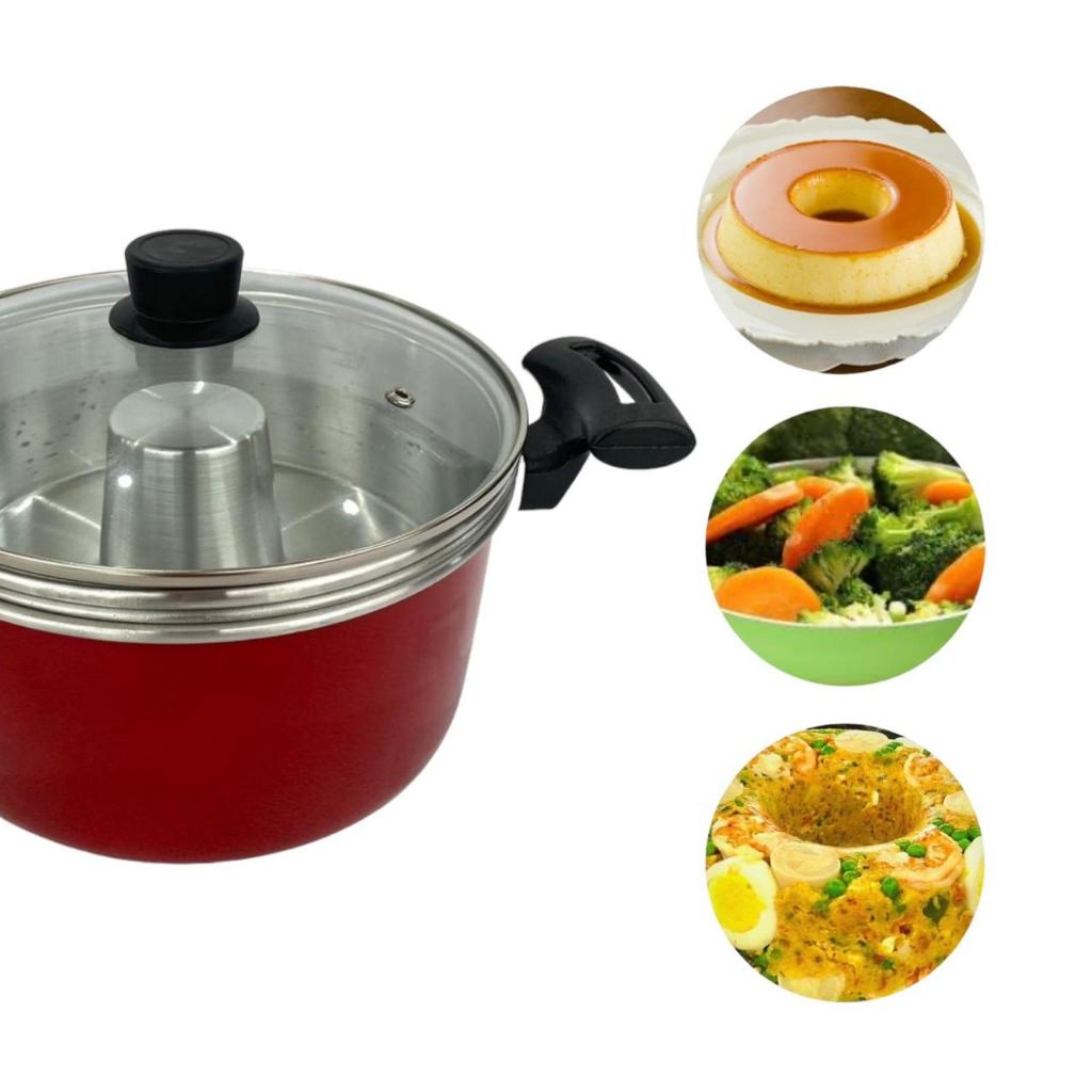 Panela Multi Uso 3x1 Forma De Pudim  Banho Maria