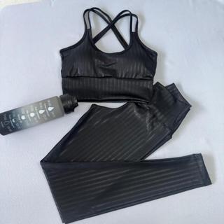 Conjunto Cirre Top e Legging Costas Cruzadas Fitness Treino