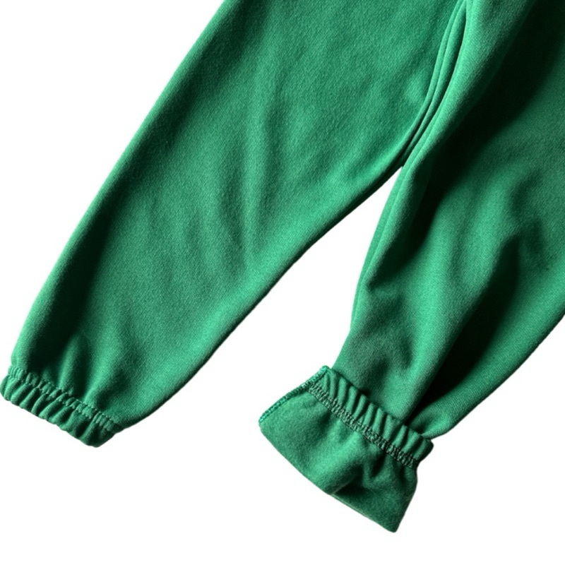 Calça Moletom Peluciado Grosso Cor Verde — imagem 2 de 2
