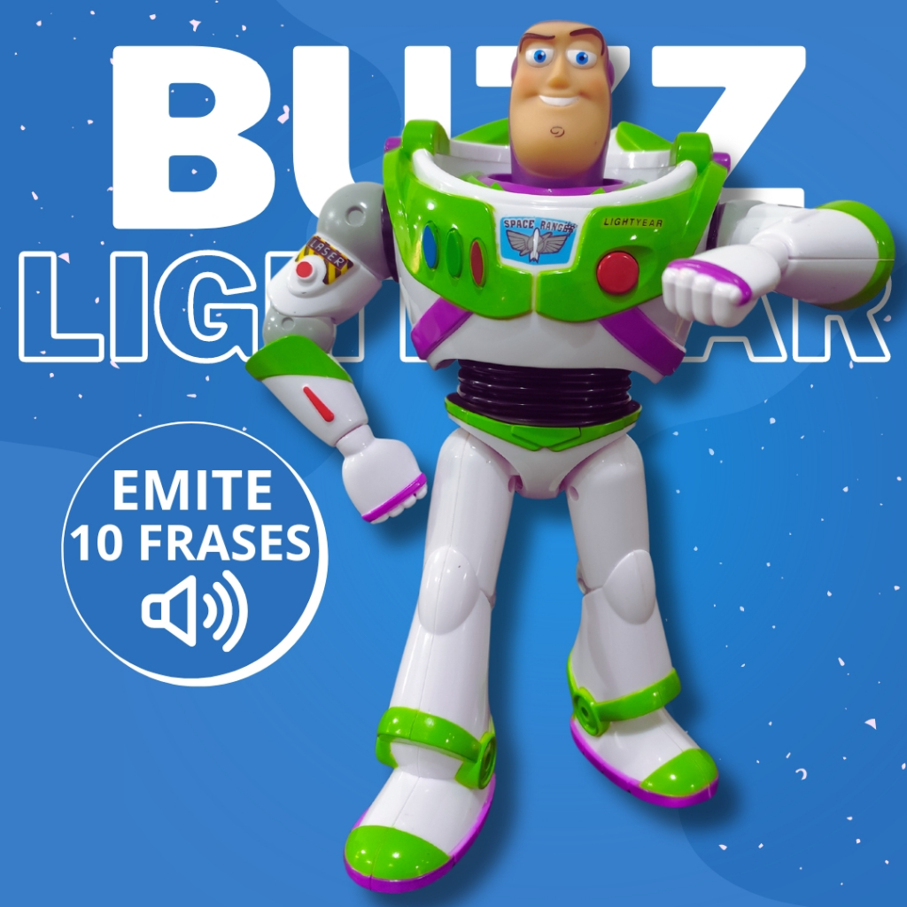 Boneco Buzz Lightyear Falante Toy Story Brinquedo Infantil 10 Frases