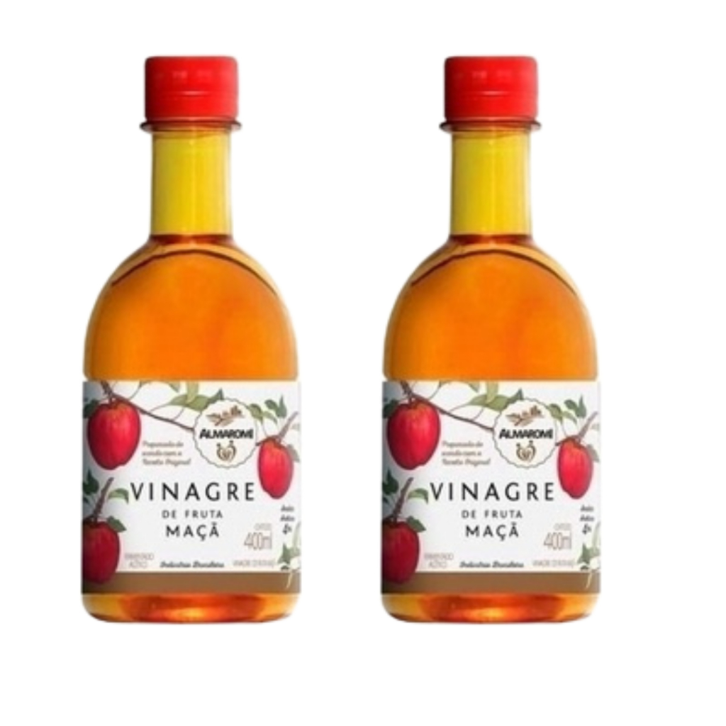 2 Vinagres de Maçã 400ml cada - Almaromi em Oferta na Shopee