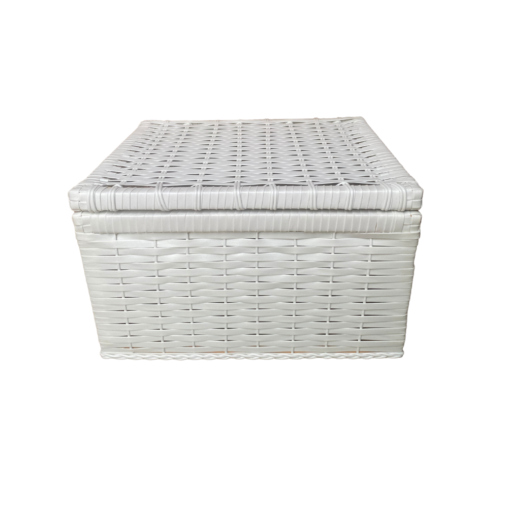 Baú Cesta Caixa Organizadora De Fibra Sintética 40x32x23