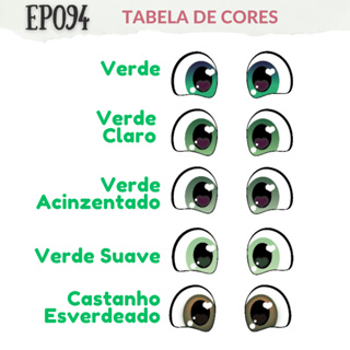 Olho Adesivo Resinado - EP094 Tons de Verde em Oferta na Shopee