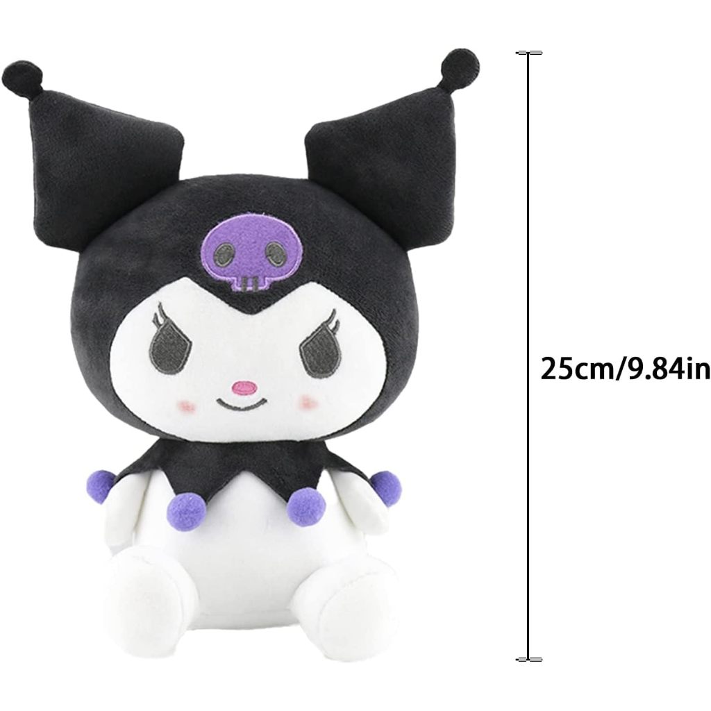 Pelúcia 25cm Kuromi Sanrio Hello Kitty My Melody Antialérgico