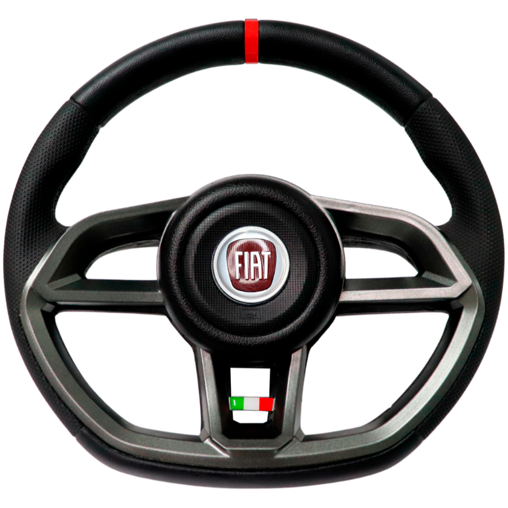 Volante Esportivo Gti Grafite Emblema Logo Vermelho Palio Fire Idea Siena Strada Punto Stilo Ducato
