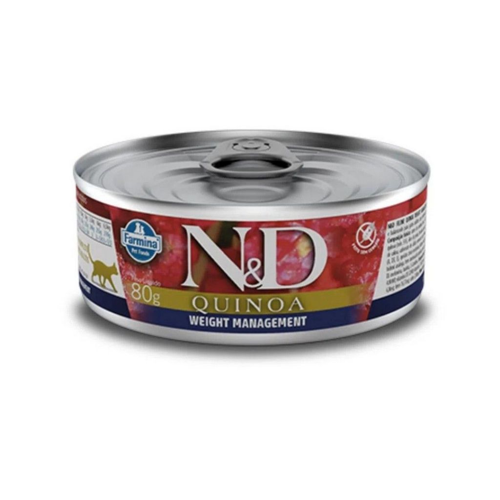 Ração Úmida Para Gatos Adultos Weight Management 80g N&D Quinoa