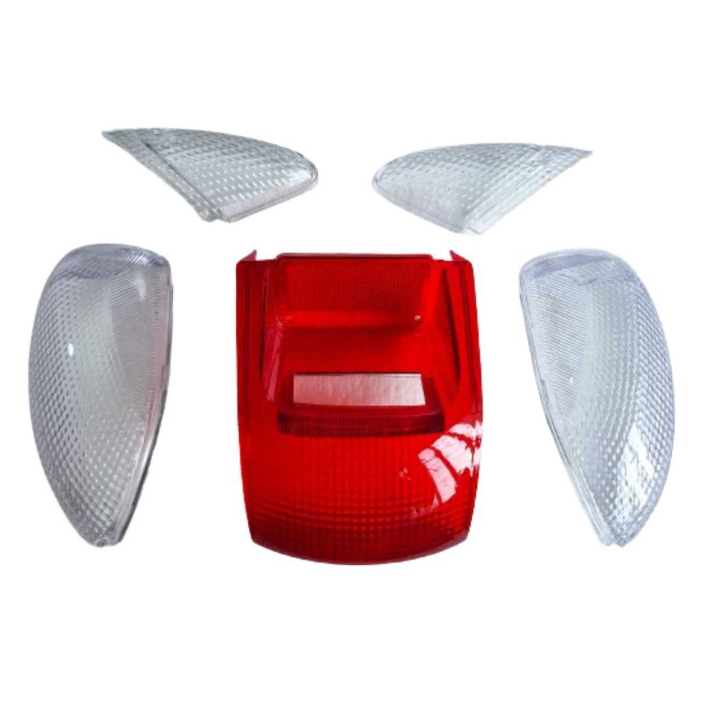 Lente Lanterna + Lente De Setas D/t Biz 100 98/05 Ver/Crista em Oferta na Shopee