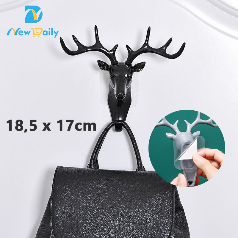 3 Ganchos Adesivo De Parede 18.5*17cm Formato Animal Decoração De Casa Porta Chave BC-43