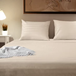 Jogo de Cama Casal 4 Peças 100% Algodão Premium Percal 300 Fios Adasmascado - BF Colchões
