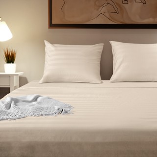 Jogo de Cama Casal 4 Peças 100 Algodão Premium Percal 300 Fios Adasmascado - BF Colchões