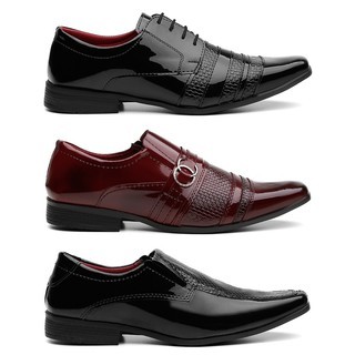 1 Par de Sapato Social Eleganci Masculino Promoção Mais Combo