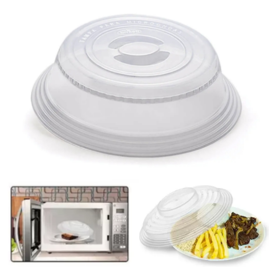 Tampa Para Microondas Proteção De Alimentos Livre Bpa Nitron em Oferta na Shopee