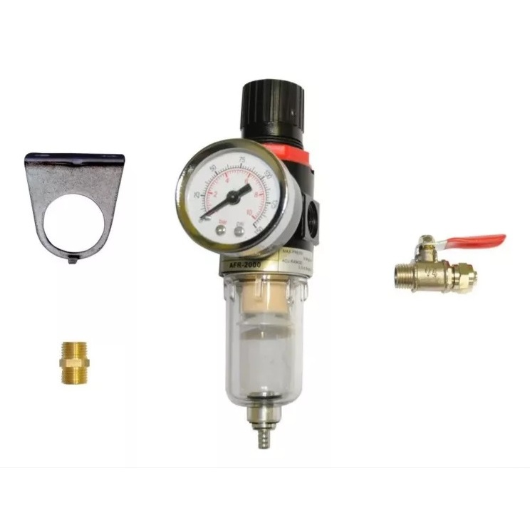 Filtro Regulador De Pressão 135 Psi 1/4 Compressores Odonto