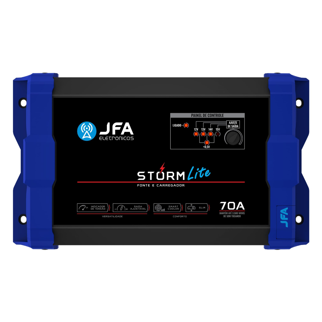 Fonte Carregador Automotivo JFA 70a Storm Lite Bivolt Automático