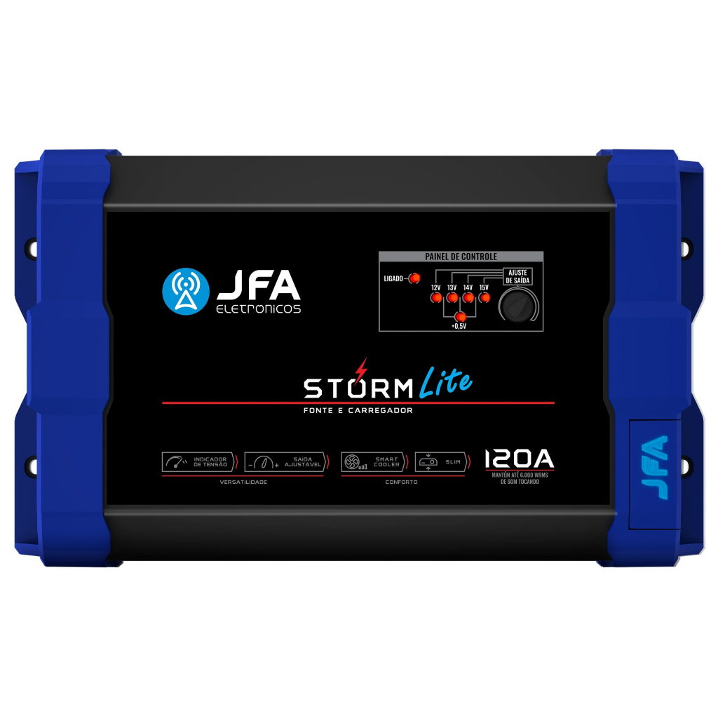 Fonte Carregador Automotivo JFA 120a Storm Lite Bivolt Automático em Oferta na Shopee