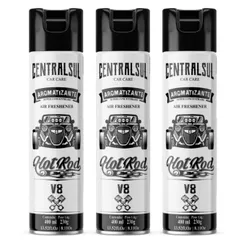 3 Aromatizante Automotivo Hot Rod V8 Centralsul 400ml