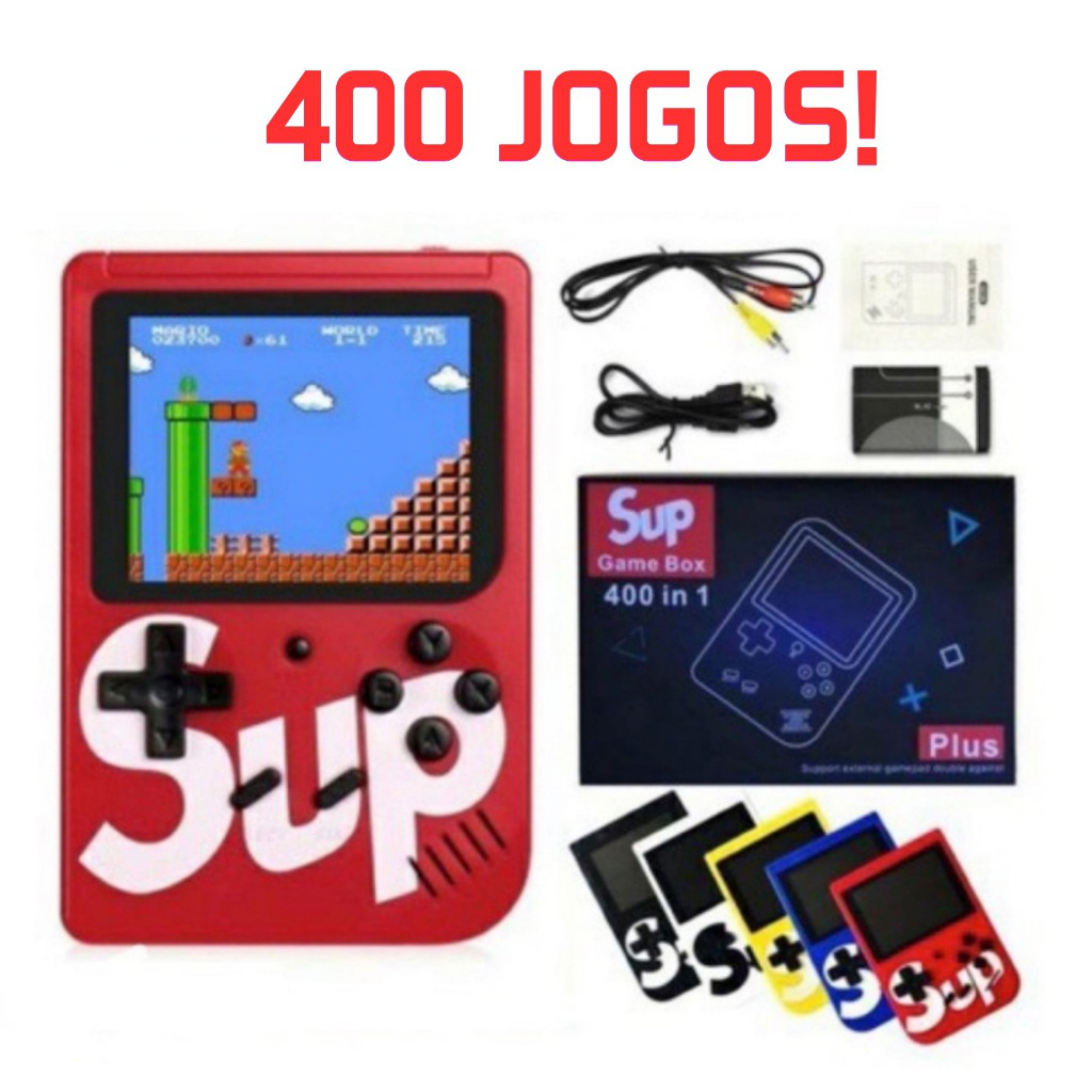 Mini Vídeo Portátil 400 Game Jogos Sup Retrô Clássicos ,Para crianças lcd colorido em Oferta na Shopee