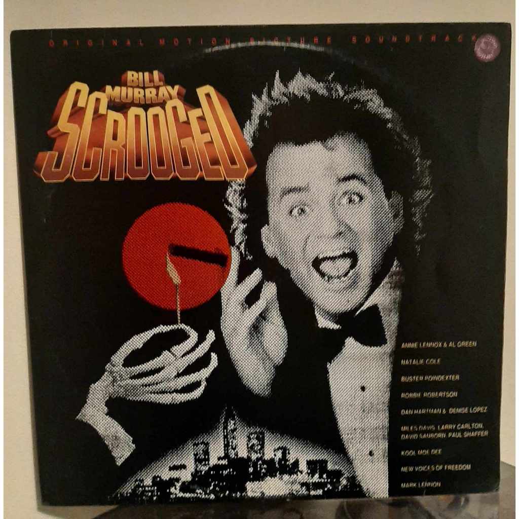 Lp Scrooged - trilha sonora filme Os Fantasmas Contra Atacam - com Miles Davis Al Green com Annie Lennox Buster Poindexter Robbie Robertson - vinil