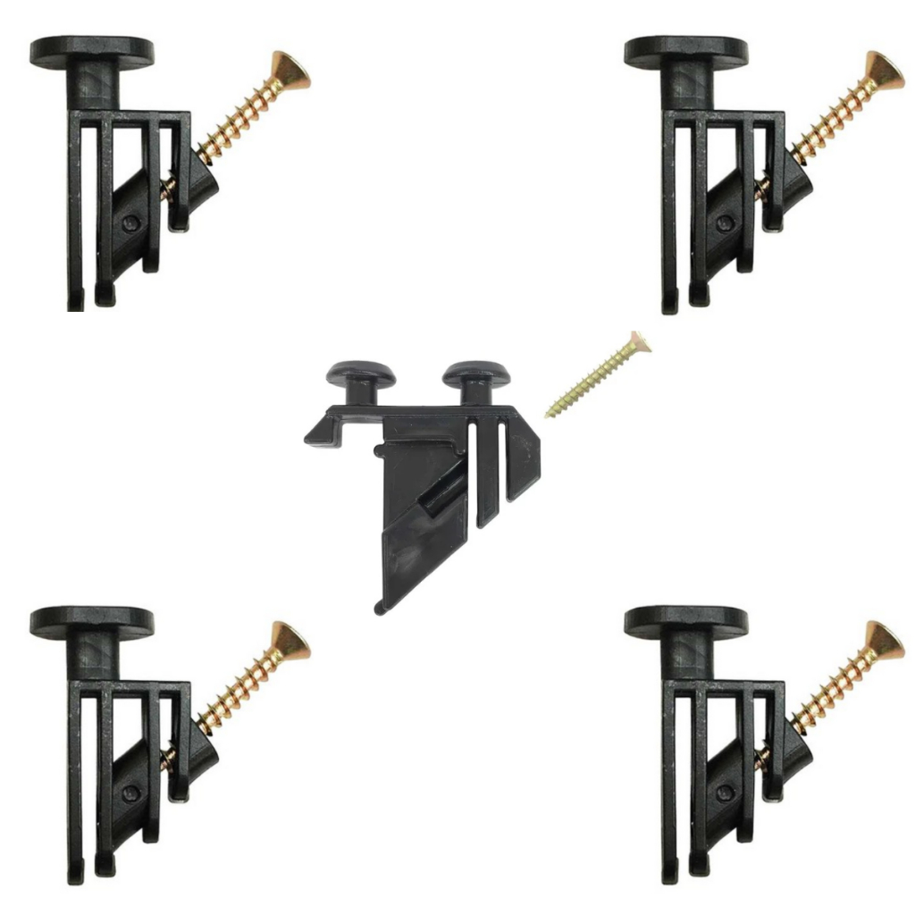 Conjunto de 4 Pinos Deslizantes e 1 Pino Duplo para Portas Sanfonadas Plasbil