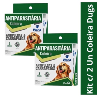 2 unidades Coleira remedio antiparasitários contra Pulgas e Carrapatos Dug’s para cachorro em Oferta na Shopee
