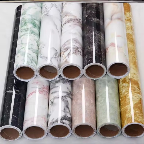 Papel de Envelopamento Decorativo - Papel de Parede Autoadesivo Lavável Resistente a Agua/...